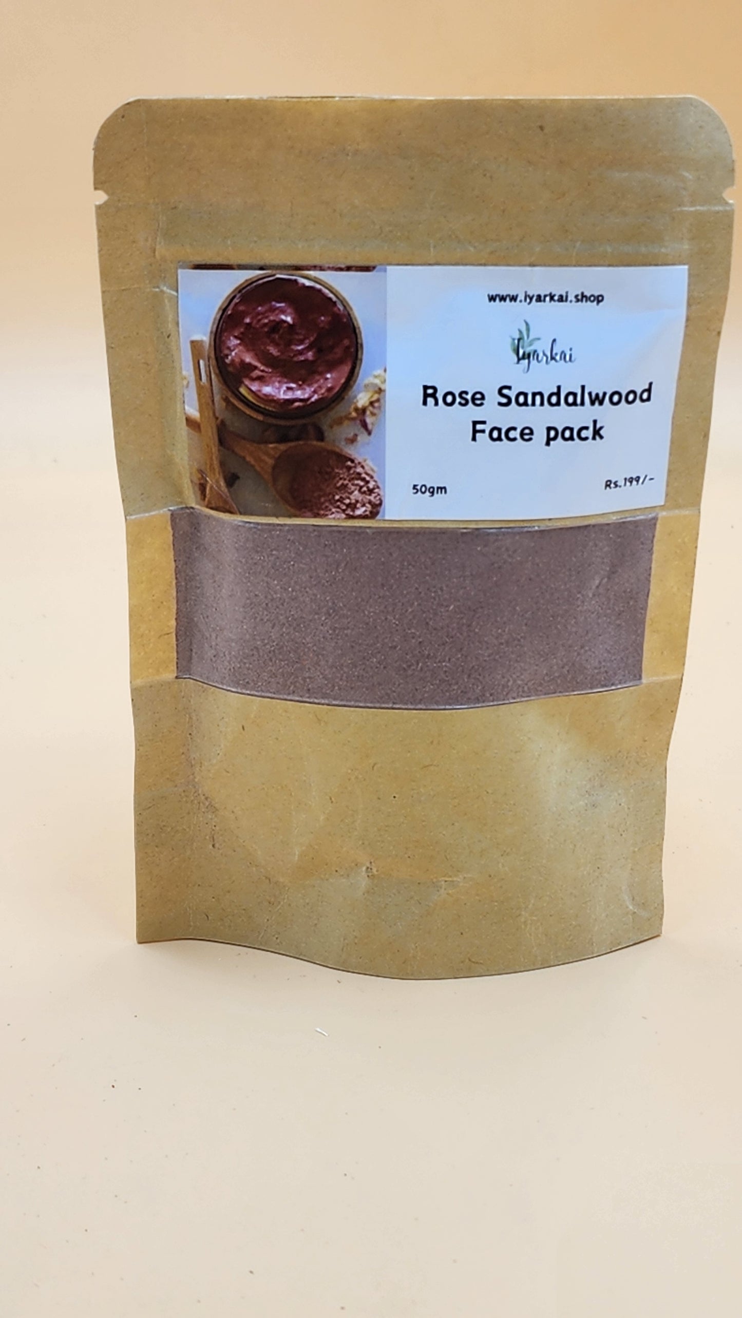 RED SANDALWOOD FACE PACK 50GM [Its actually Rose sandalwood }